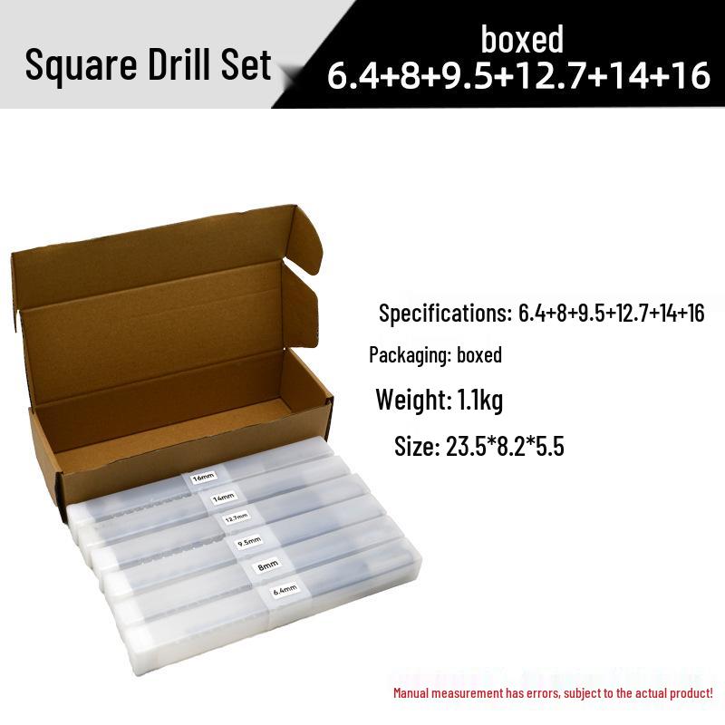 Industrial Grade Mortise Drill Bit - Steel Square Hole Opener for Woodworking