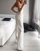Spring & Summer Chinese Long Skirt Jumpsuit - Oblique Collar, Mid-Waist, Elegant Commuting or Evening Wear.