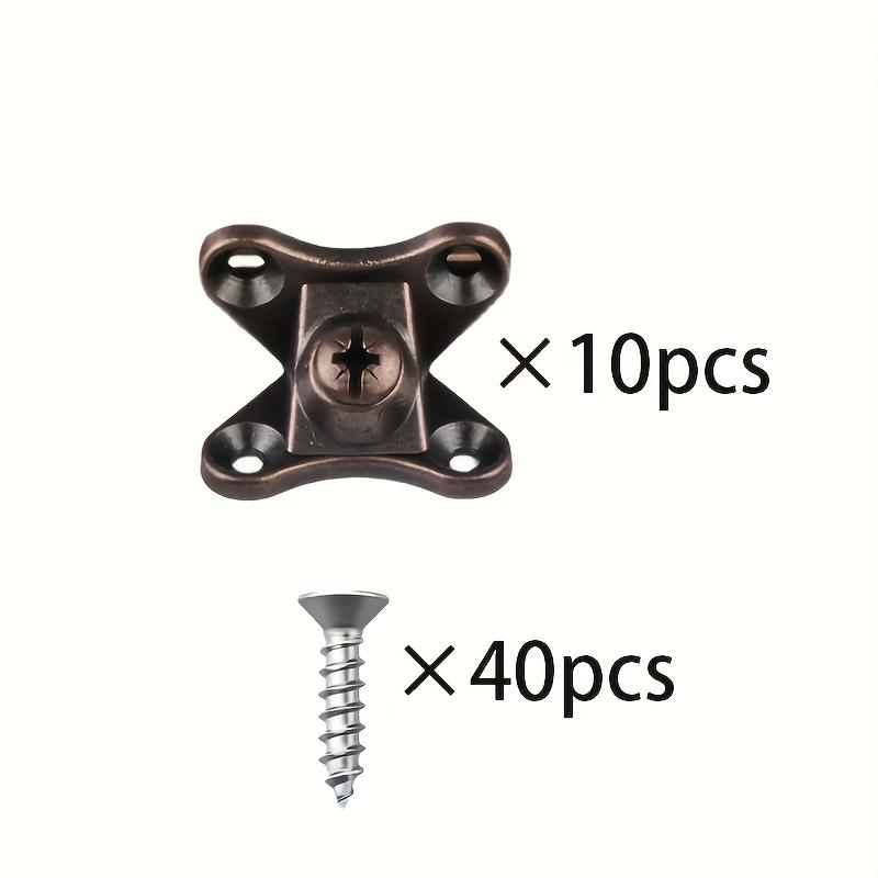 50 Metall-L-Winkel mit Schrauben - Glatte Metall-Möbelstützverbinder für Schränke, Schubladen und Kleiderschränke | Langlebig und Korrosions