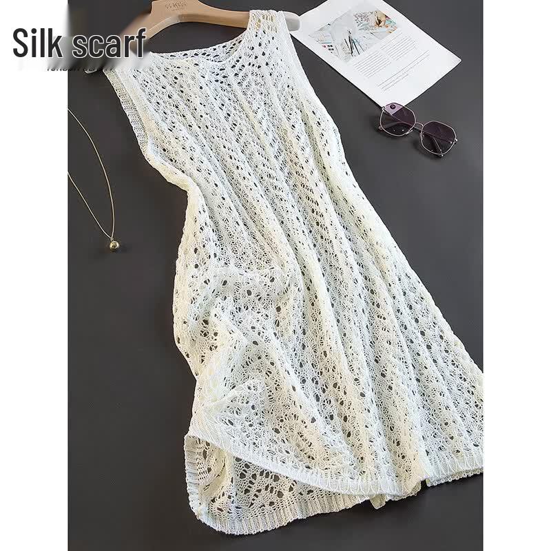 Sibaisha Solid Color Cut-out Mid-Length Pullover Tank Top One Size