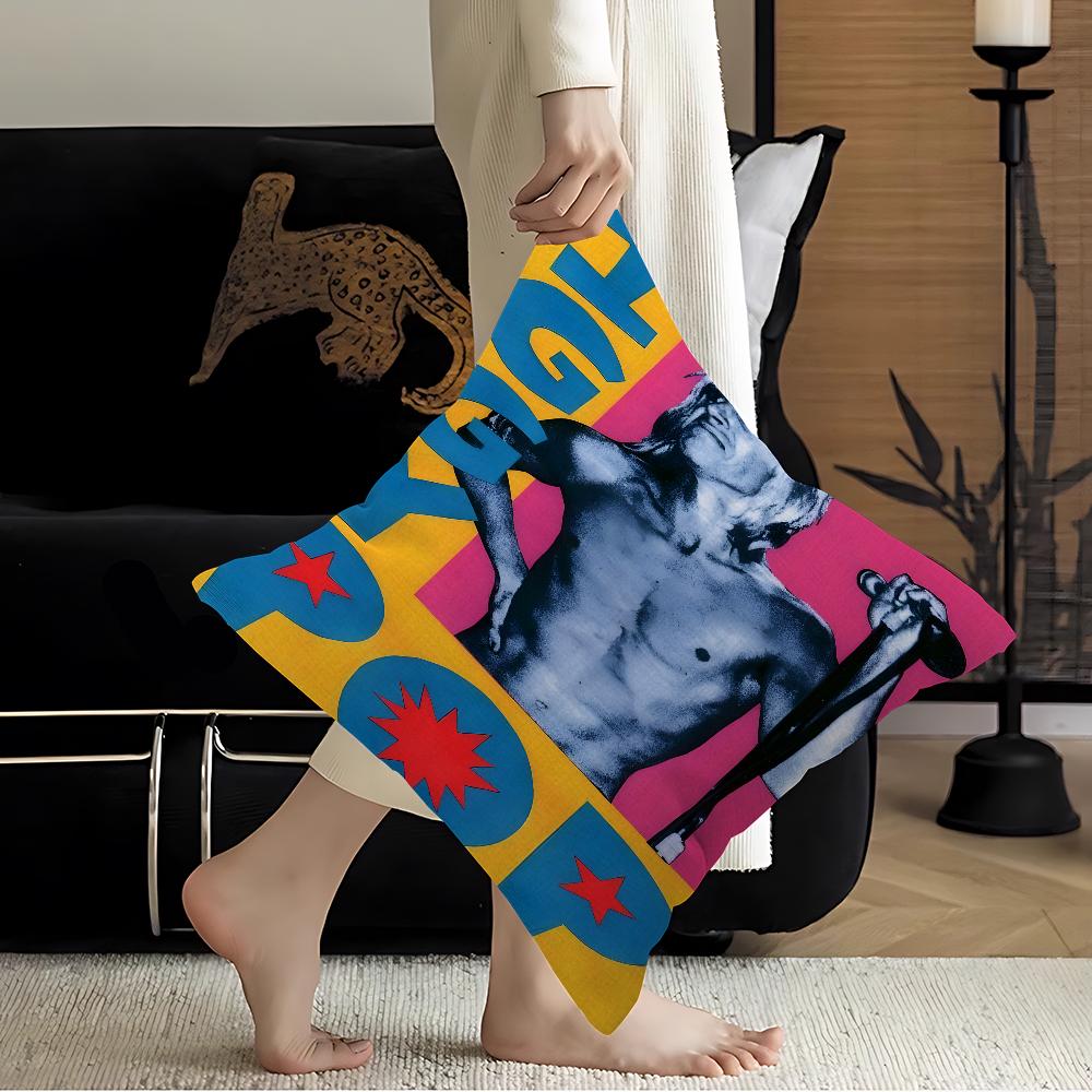L-Iggy P-Pop Band Cushion Cover Pillow Cover Decor Pillowcase Printed Cushion Case for Couch