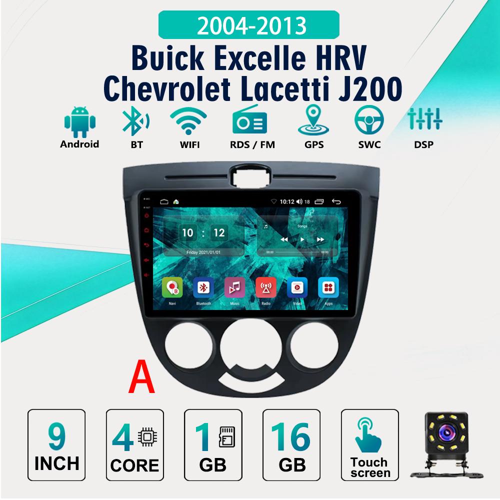 2Din Android Car-Play Car Radio,Buick Excelle HRV Chevrolet Lacetti J200 2004-2013,Multimedia Player Head Unit Stereo GPS Navigation BT WIFI,1+16GB