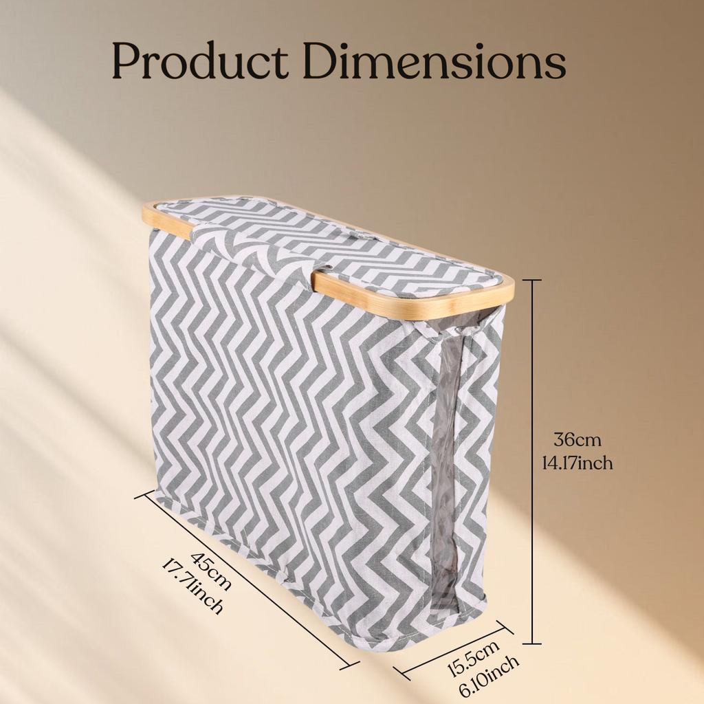 Toilet Paper Storage Basket Bathroom Organizer with Lid and Clear Side Window Large Capacity Tissue Holder Bathroom Accessories