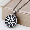 Dark Aesthetic Sun Pendant Necklace Stainless Steel Gothic Chain Jewelry Party Wear Everyday Fashion Statement Necklaces