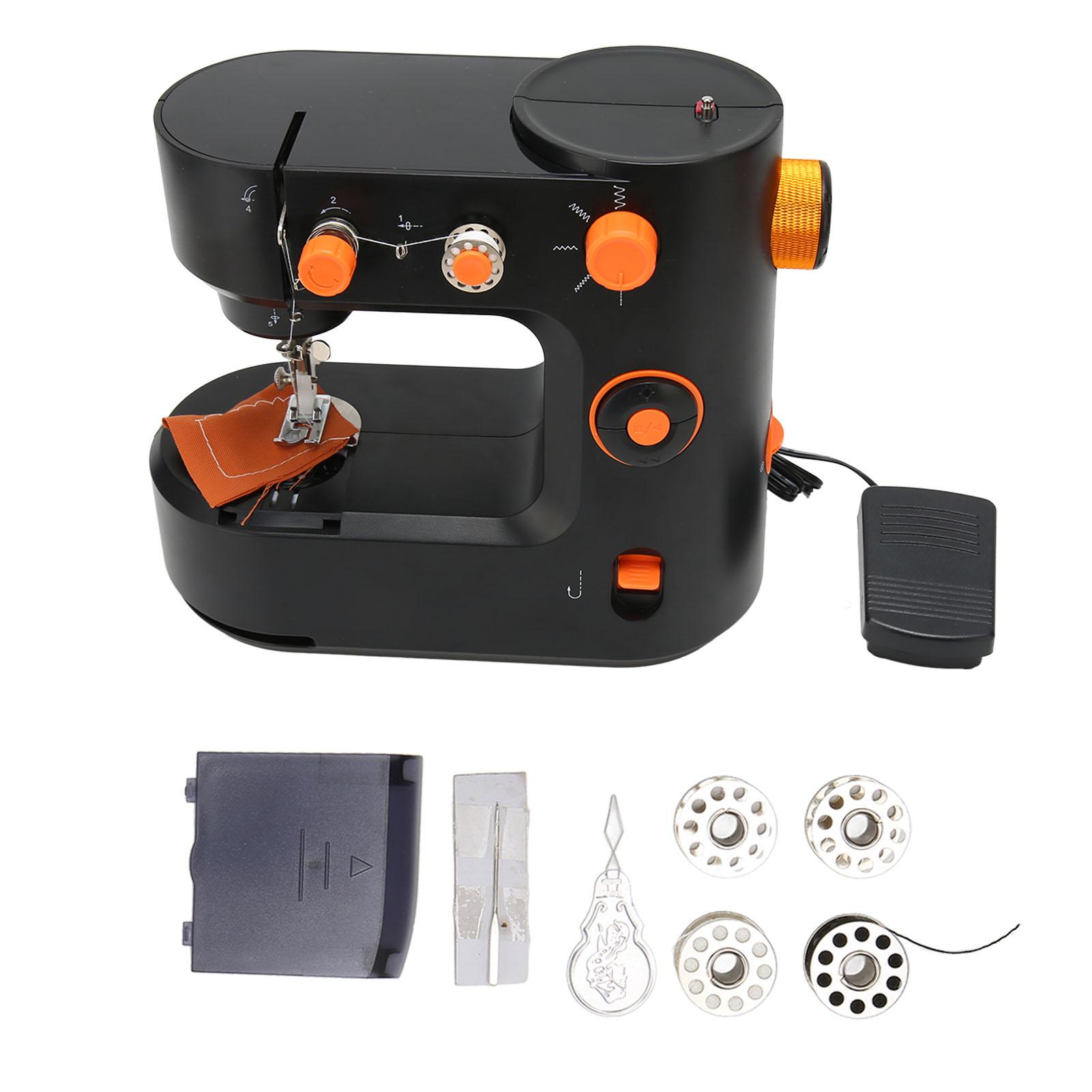 

Бытовая мини-швейная машина, 16 стежков, многофункциональная черная машина для рукоделия, вилка стандарта США, 100‑240 В