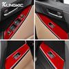 Echte Kohlefaser Auto Tür Fensterheber Schalter Knopf Panel Aufkleber für Mazda 3 2010 2011 2012 2013 Verkleidung Innenraum Zubehör