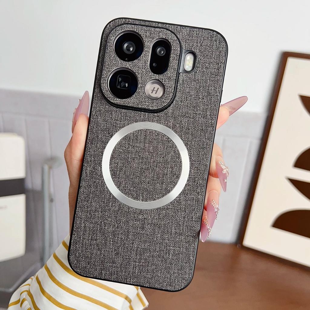 For Oppo Find X9 X8 Pro for Magsafe Magnetic Wireless Charging Phone Case for Find X8 Ultra Find X9Pro Leather Protective Cover