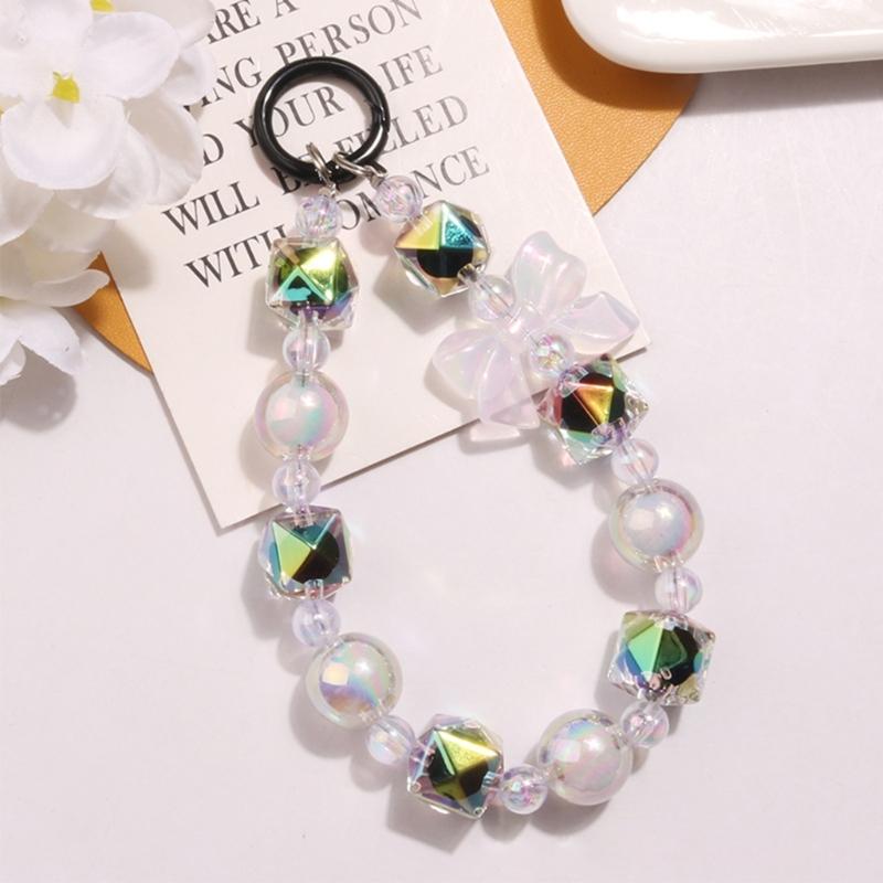 Eye Catching Mobile Phone Chain Acrylic Pendant Cellphone Lanyard For Women Girls Telephone Strap Jewelry Drop-resistant