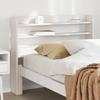 Vidaxl Bed Headboard, With Shelves, White, 75 Cm, Pine Wood