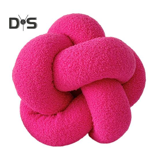 Pillow Manual Braided Knot Round Ball Shape Plush Elastic Sleeping Companion Sofa Couch Decoration Throw Pillow Photography Cushion