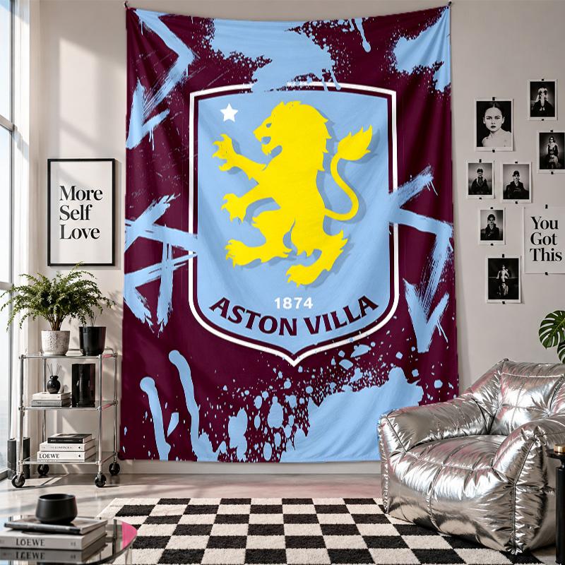 Wall TapestryAston Villa Art Hanging Cloth Decorative Background Cover for Room Decoration