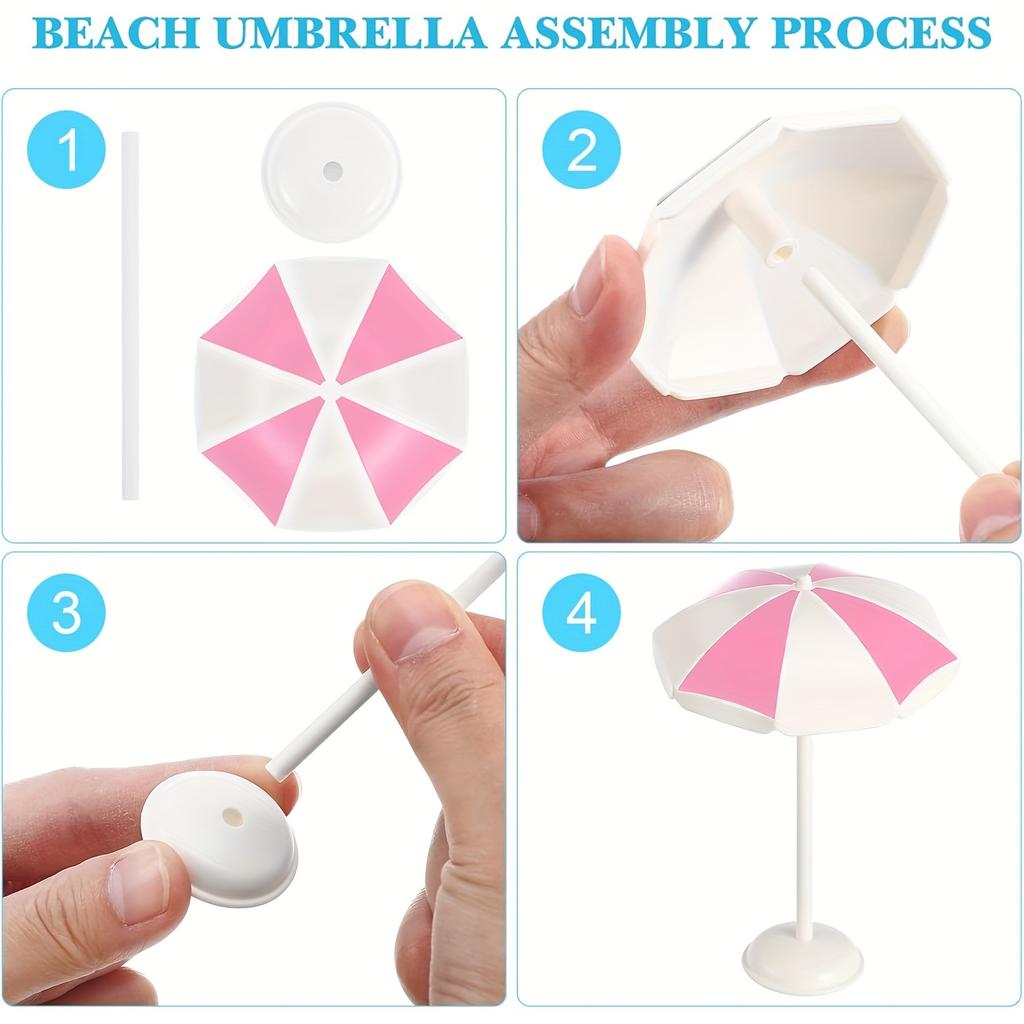 Mini Beach Set, Toy Beach Chair, Pool Toy, Scene Model, Dollhouse Accessories