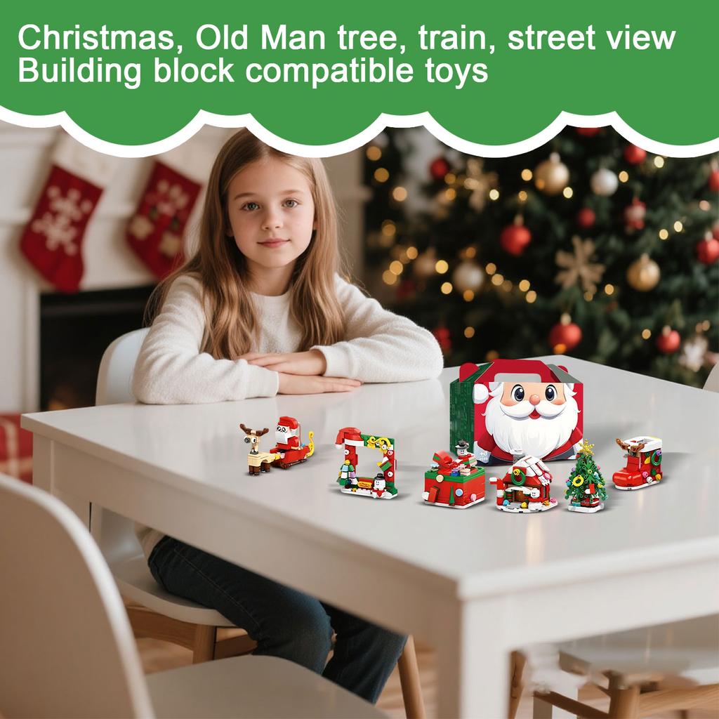 Tree, Train, Street View, Building  And Toys, Christmas Holiday Gifts