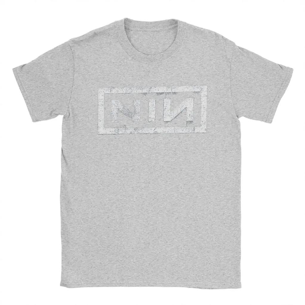 NIN Retro Logo Nine Inch Nails Tričko Unisex Móda Bavlněné tričko Tričko s kulatým výstřihem Trička s krátkým rukávem Nápad na dárek Oblečení