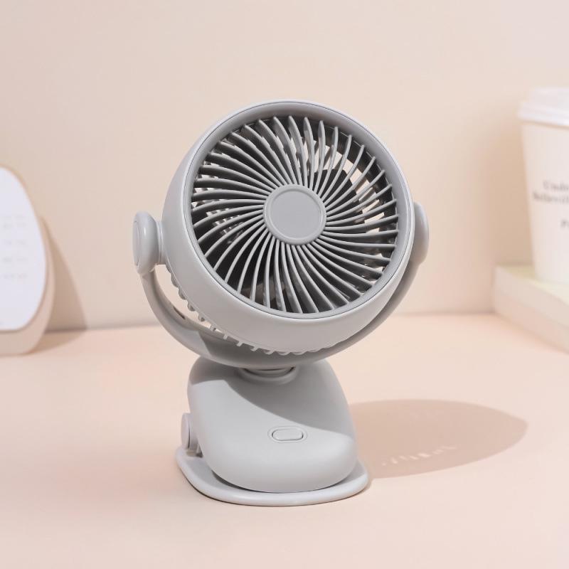 

Portable Dual-Use USB Rechargeable Clip Fan for Desk, Office, and Outdoor Use 136*119*177 mm сірий колір