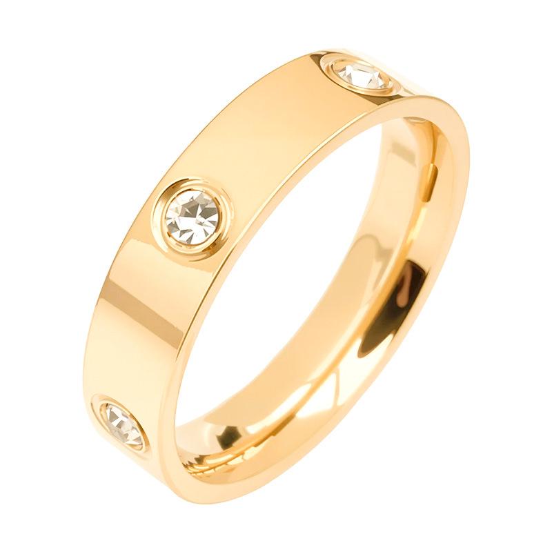 

Стильные кольца с бриллиантами из титановой стали для мужчин и женщин - Прочные, не тускнеющие украшения Size 6