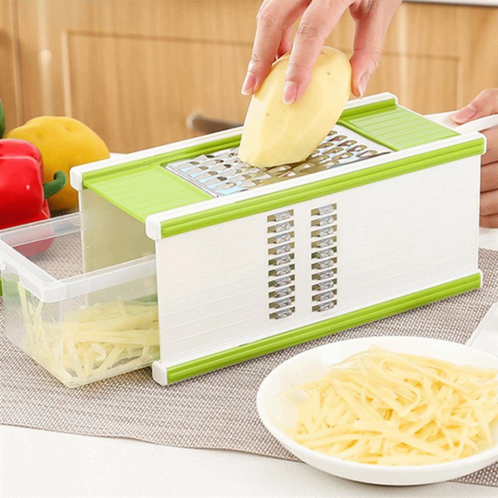 Manual Vegetable Chopper 5 In 1 Carrot Cutter Multi-functional Potato Slicer  Cafeteria