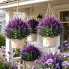 Artificial Lavender Topiary Stake Plant Fake Violet Flower Ground Stake For Garden Yard Patio Lawn Outdoor Landscape Decor