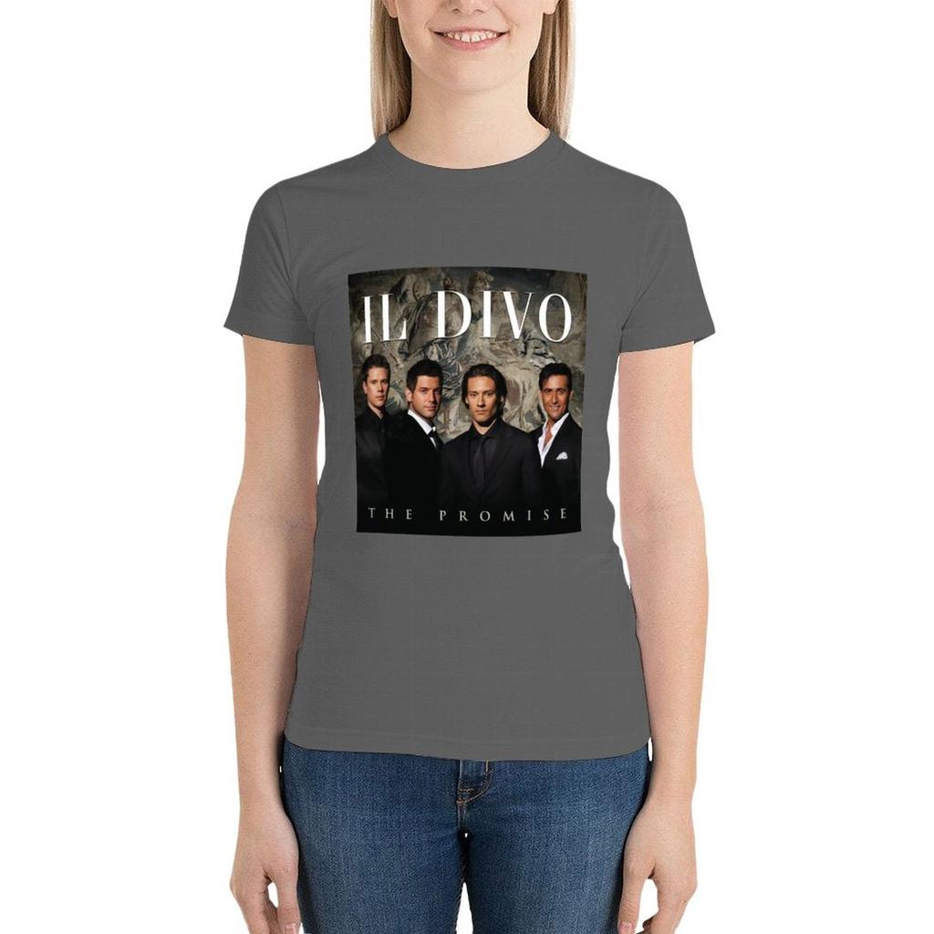 Il Divo The Promise T-Shirt Cute Clothes Animal Print Shirt For Girls T-Shirts For Women Loose Fit