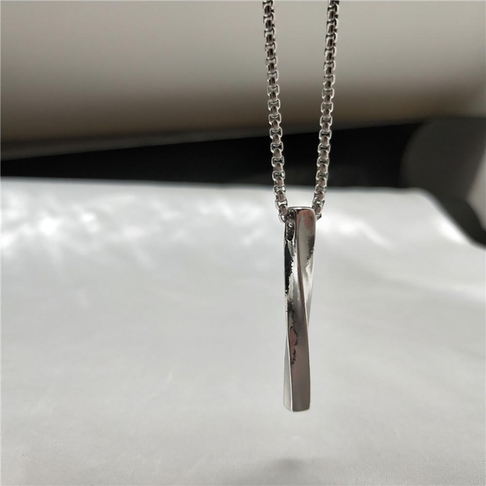 Hop Minimalist Men Zinc Zinc Alloy Punk Boys Pendant Necklace Spiral Necklace Clavicle Chain Fashion Jewelry