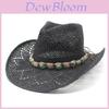 Ethnic Style Straw Hat With Wide Brim For Sun Protection And Breathability Summer Accessory
