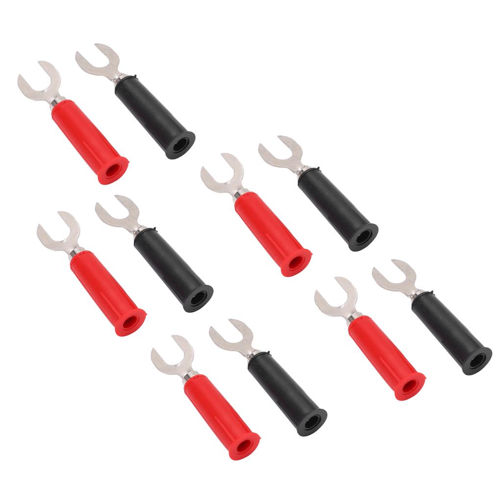 10Pcs J.20019 6mm U Shaped Plug High Pressure Resistant U Type to Banana Plug Adapter with 4mm Jack