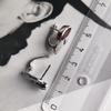 Silver Earrings with Artificial Garnet Nano 2.434ct (60002405)