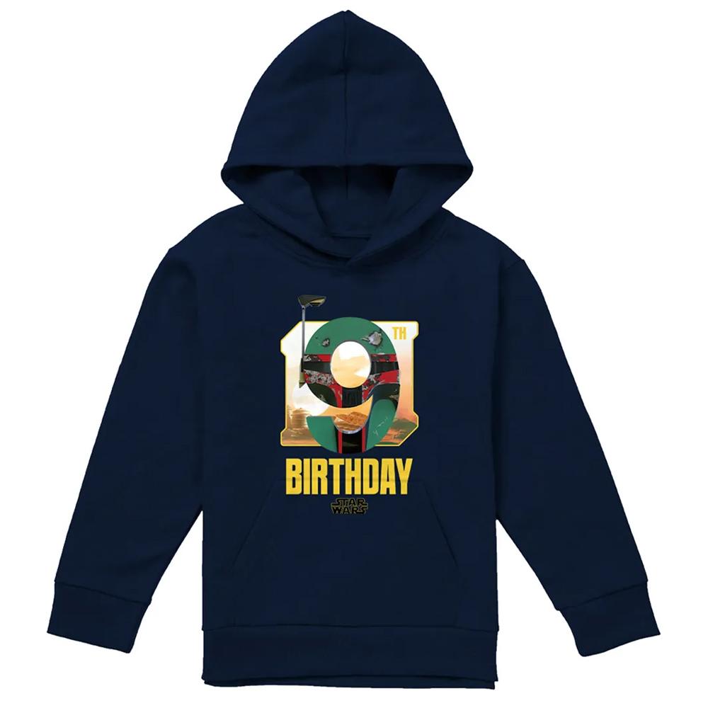 Disney Star Wars Childrens/Kids Boba Fett 9th Birthday Hoodie