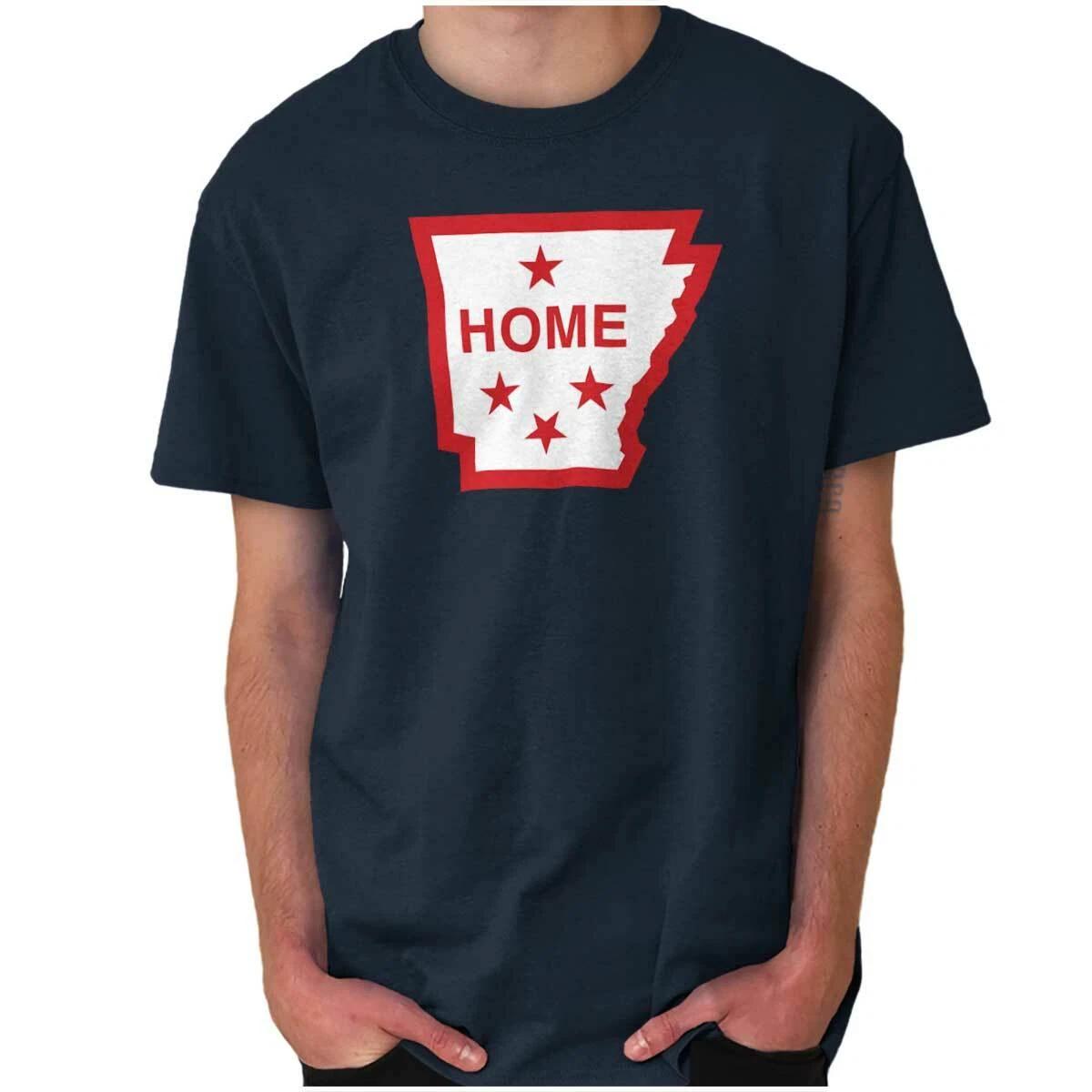 Arkansas Map Home State Pride AR Local Flag Womens or Mens Crewneck T Shirt Tee M