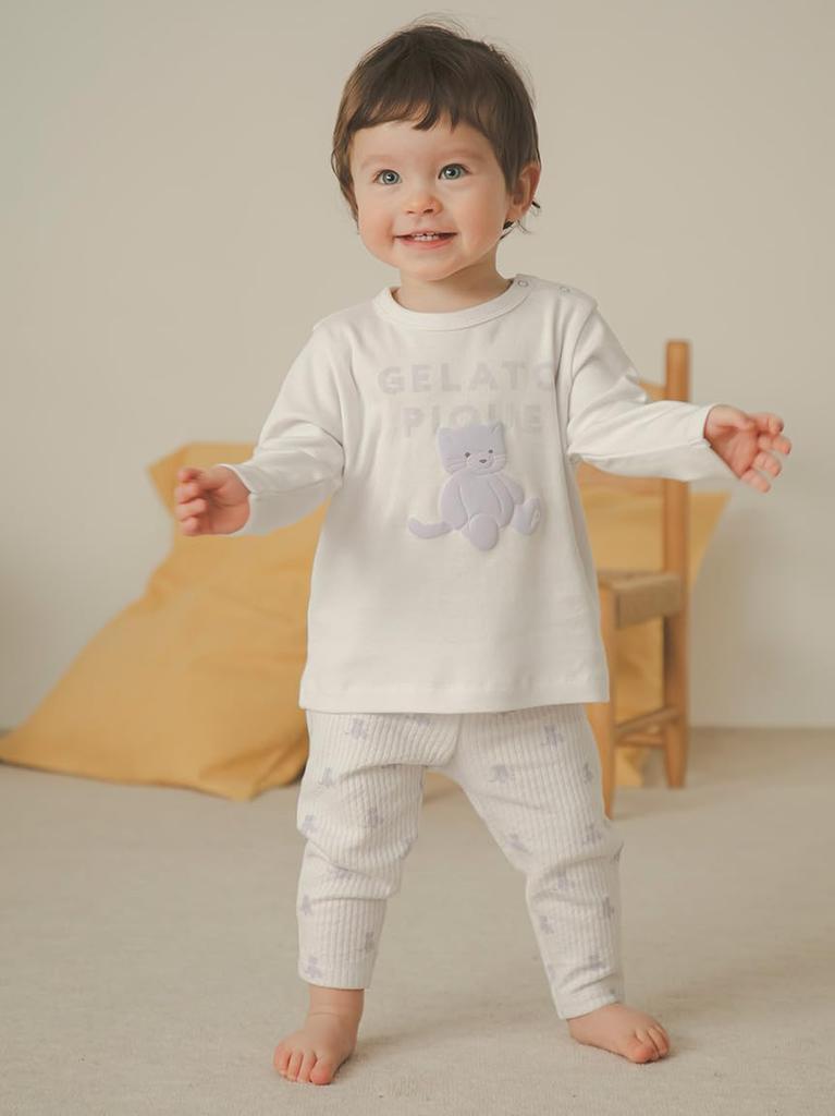 BABY Plush One-Point Long T-Shirt PBCT259081 OWHT 80