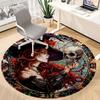 1PC Witch Skull Office Round Area Rug, Mat Suitable For Office, Under Office Chairs Bedroom Living Room Home Decor, Room Deco