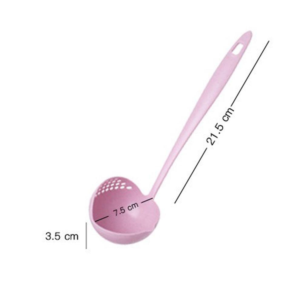 2 In 1 Kitchen Spo Lg Handle Plastic Colander Filter Tableware Hot Pot Spo Cooking Tools Kitchen Wheat Straw Soup Spo