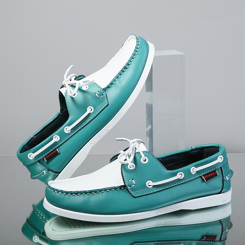 Business Casual Boat Shoes Man Docksides Shoes Quality Leather Loafers Shoes For Man Comfort Slip-on Flats Men's Driving Shoes