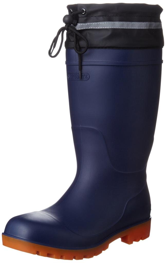 Gloves Safety Reflective Peel PVC with Steel [Fuji Industry] Boots, Material, Prevention, Plate, 9208, Men's, NAVY, 26.5cm