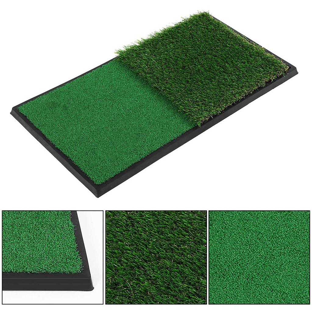 Golf Double Swing Pad Rubber Sole Golf Practice Mats Golf Hitting Mats Simulation Lawn