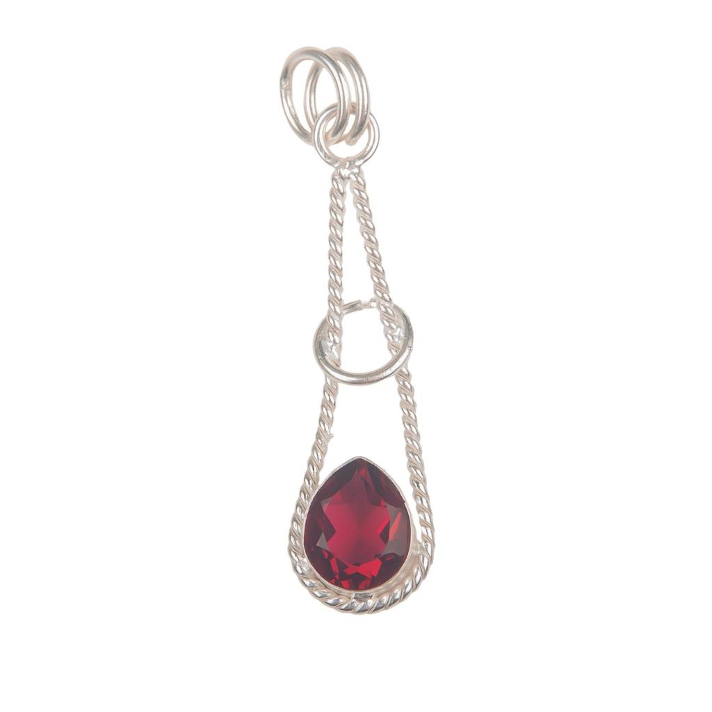 Rosa Rubellit Edelstein 925 Sterling Silber Schmuck Handgefertigt Geschenk Anhänger 1.78" PP-21-1