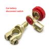 2 Pieces Metal Automotive Battery Switch Detachable 4-6AWG Rotatable Replacement Circuit Breaker Clamp Accessories