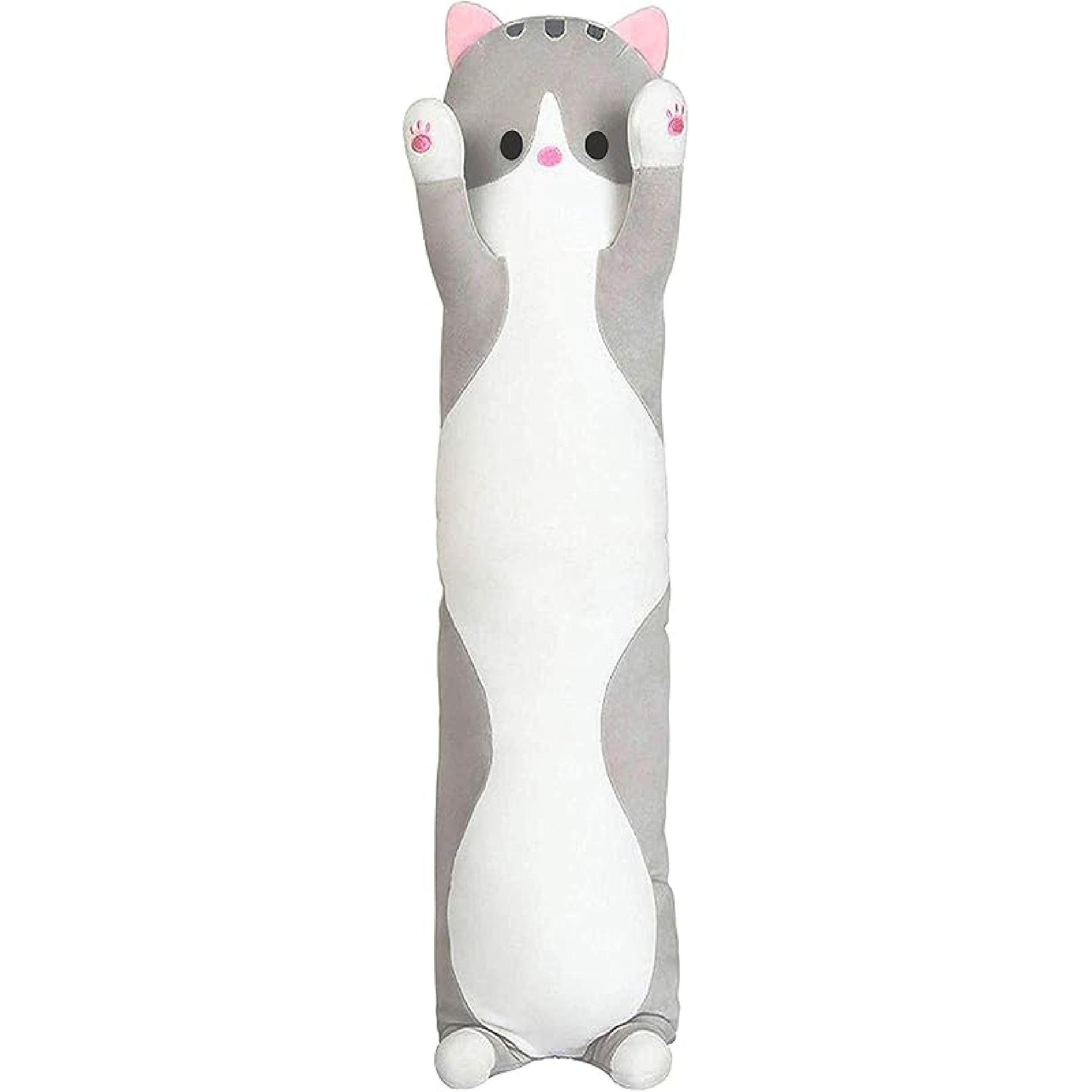 Cartoon Cat Soft Plush Long Throw Pillow Lifelike Animal Neck Pillow Plush Toy 19 Inch 5129₽