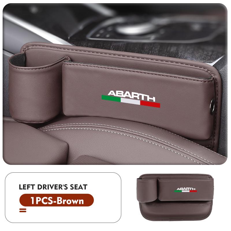 Car Seat Gap Filler Storage Box Water Cup Holder Accessories For Abarth 124 125 500 695 5CC TC Spider Panda
