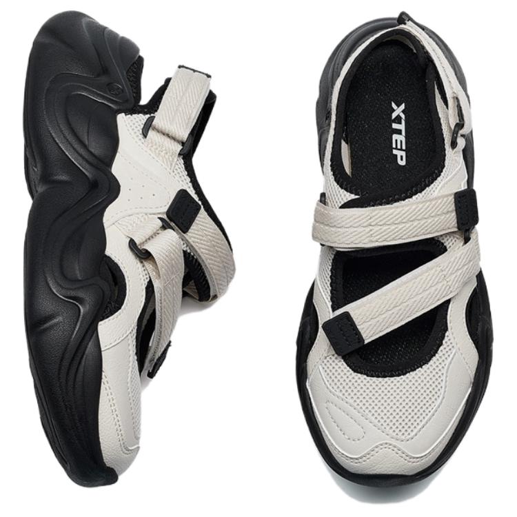 Xtep Fashion Trend River Trekking Shoes Women Shoes White Sand Gray 876218320045-1