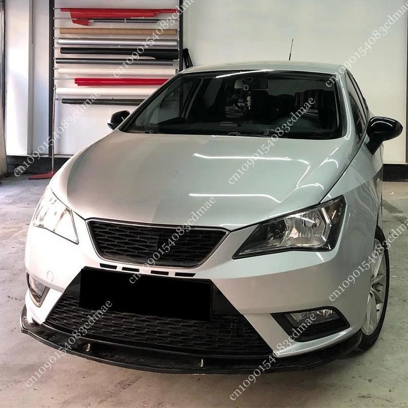 Para Seat Ibiza IV 2013-2016 MK4 6J Cupra SC ST TSI TDI FACELIFT Pala Frontal Divisor de Parachoques Labio Difusor Modificado Kit de Carrocería de 3 Piezas