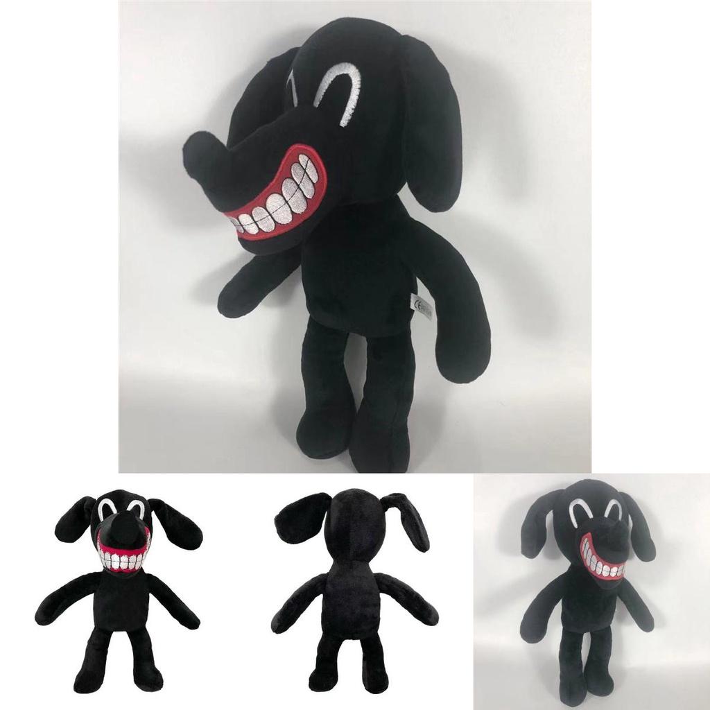 Morbida e Coccolosa Cartone Animato Siren Head Horror Cane Nero Peluche Bambola Regalo di Natale Perfetto