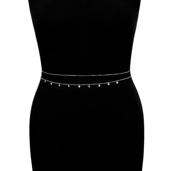 Waist Chain Double Layers Full Luster Dress-up Belly Belt Waist Chain Accessories for Daily