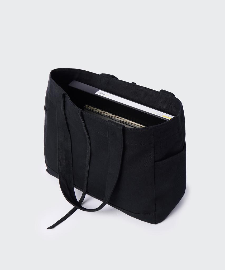 Musinsa Standard Woman Women'S Washed Cotton Shoulder Bag [Black]