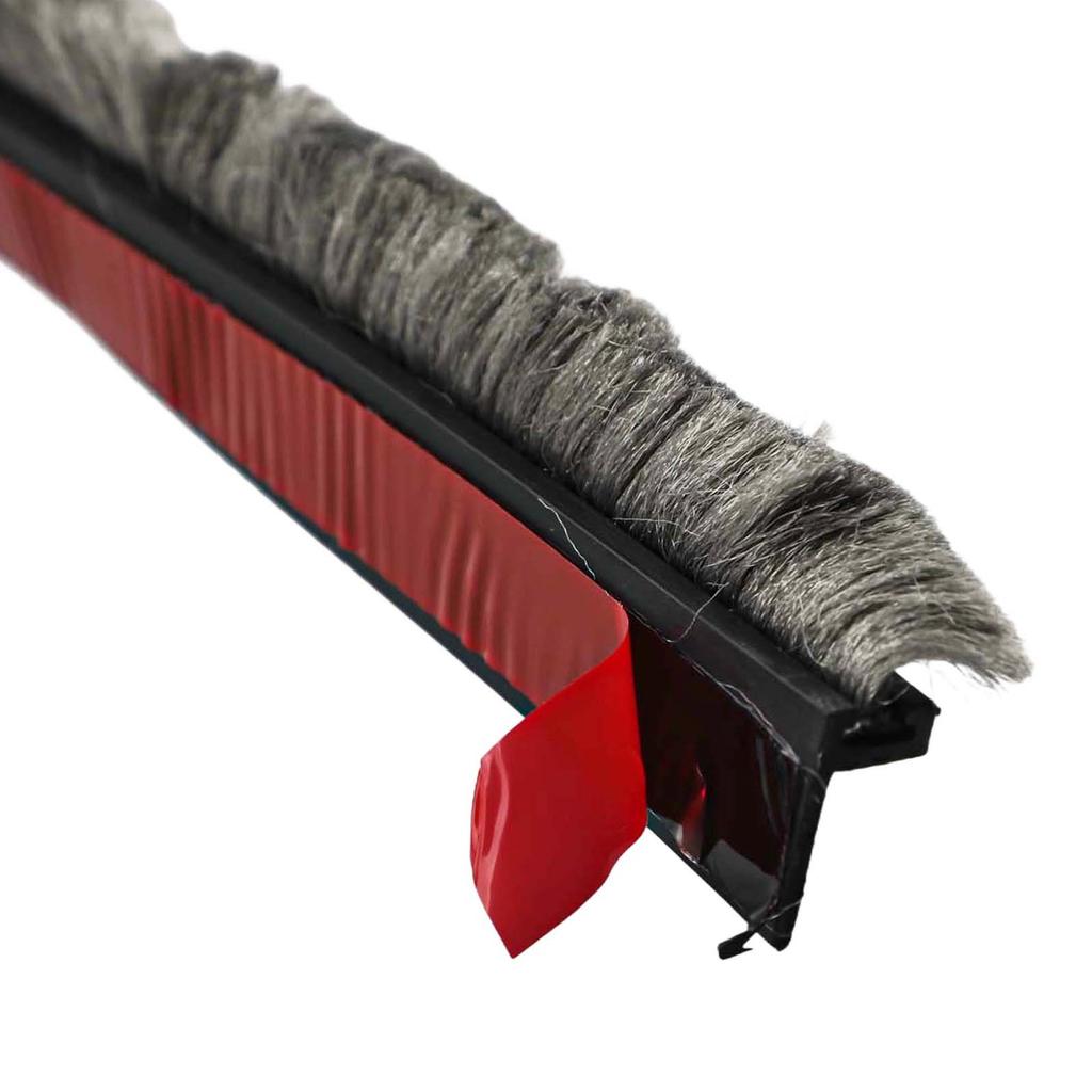 2PCS Door Bottom Sealing Strip With Brush Soundproof Sealing Strip Hardware Windproof Anti-Cold Door Gap Weather Stripping 100CM
