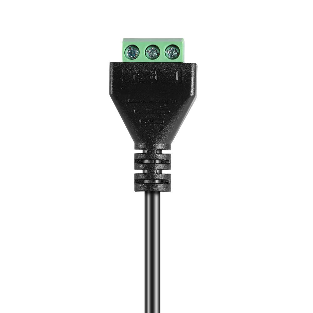 3.5mm 3 Pole Male Plug To 3Pin AV Screw Audio Video Shield Gold-plated Male Plug To AV Screw Terminal Cable Free-Soldering 30cm