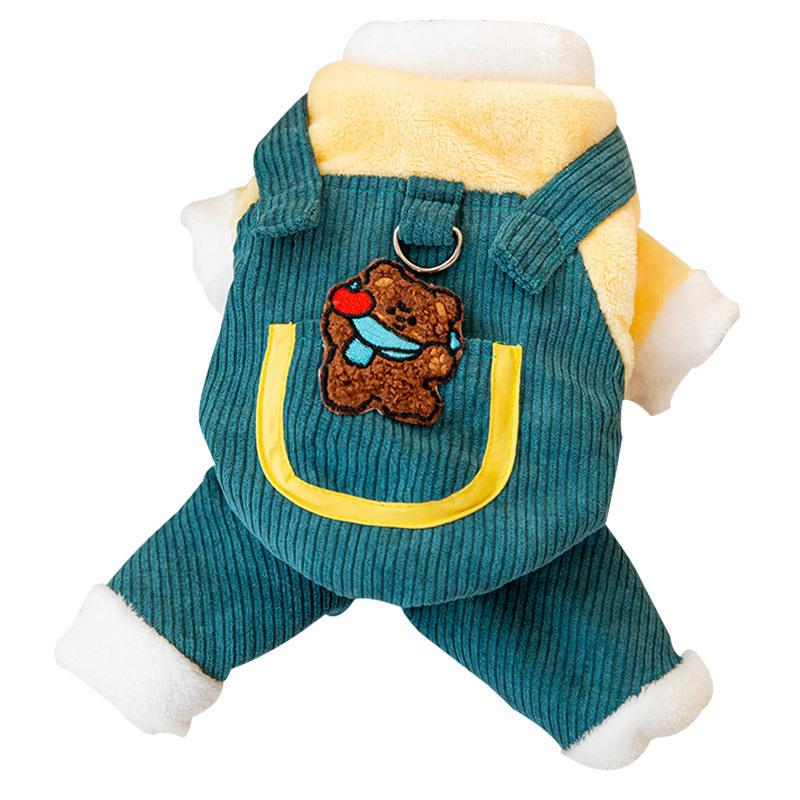 Autumn and winter dog clothes can lead the bear Teddy Bigbear Pomeranian cat Schnauzer small dog pet clothing