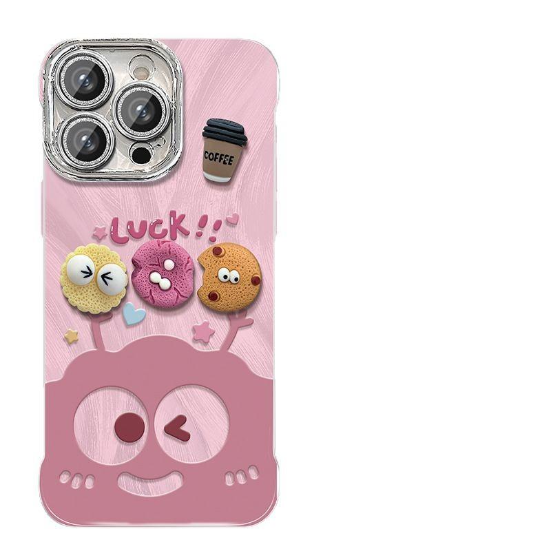 

Кукла Кофейный Шарик из Угля Подходит для Apple 16 Перо Пряжа Бескаркасный Чехол для Мобильного Телефона 13promax Милый Мультяшный 15 Подставка iPhone 16