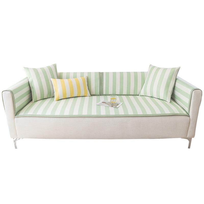 Podložka na pohovku letní ledová hedvábná podložka protiskluzová podložka na letní ratanová podložka jednoduchá moderní malý svěží potah na pohovku