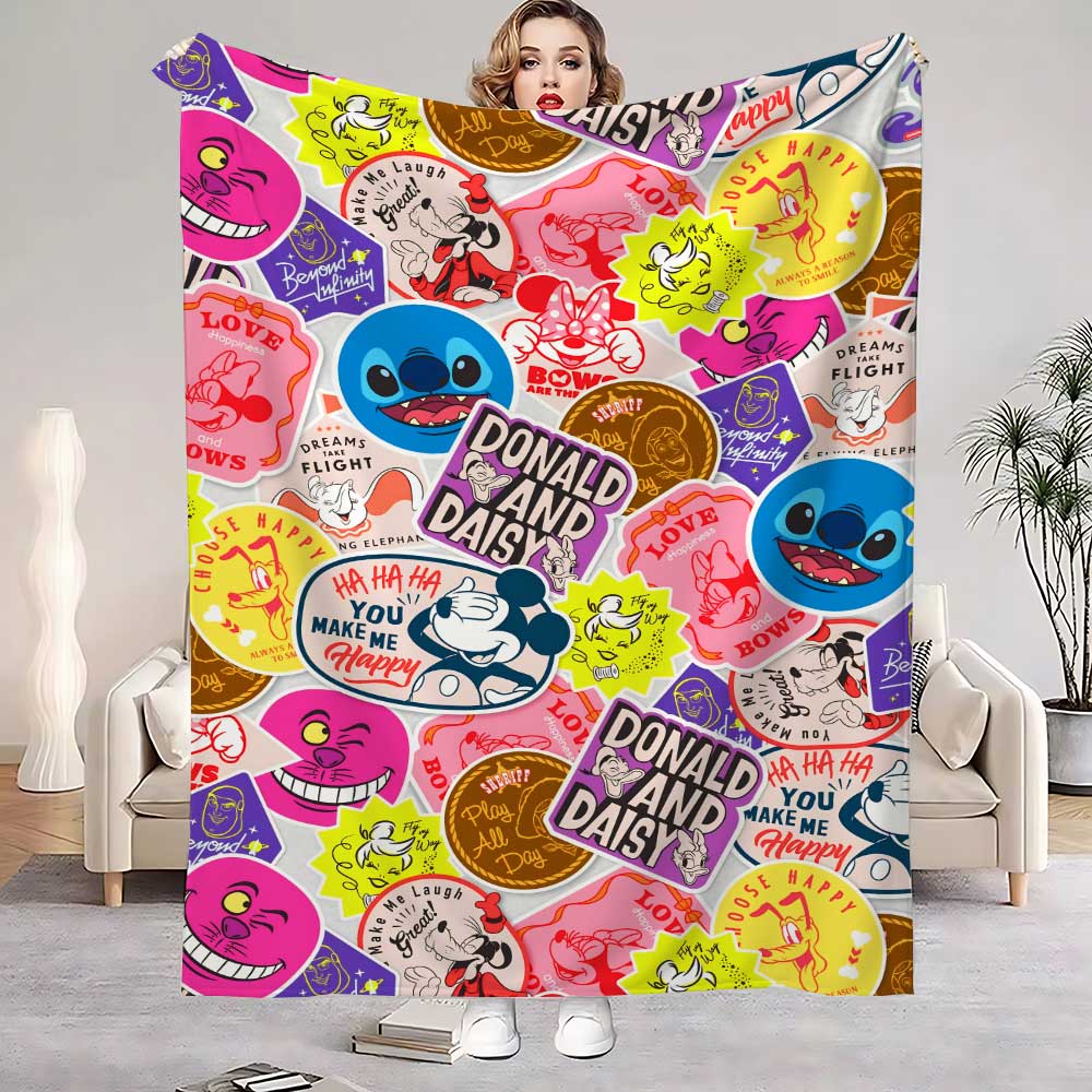 

Kawaii Cartoon Decorative Sofa Blanket School Warm Winter Blankets for Bed Home Bedspread the Throw Knee Double Fluffy Soft Nap 30x40in
